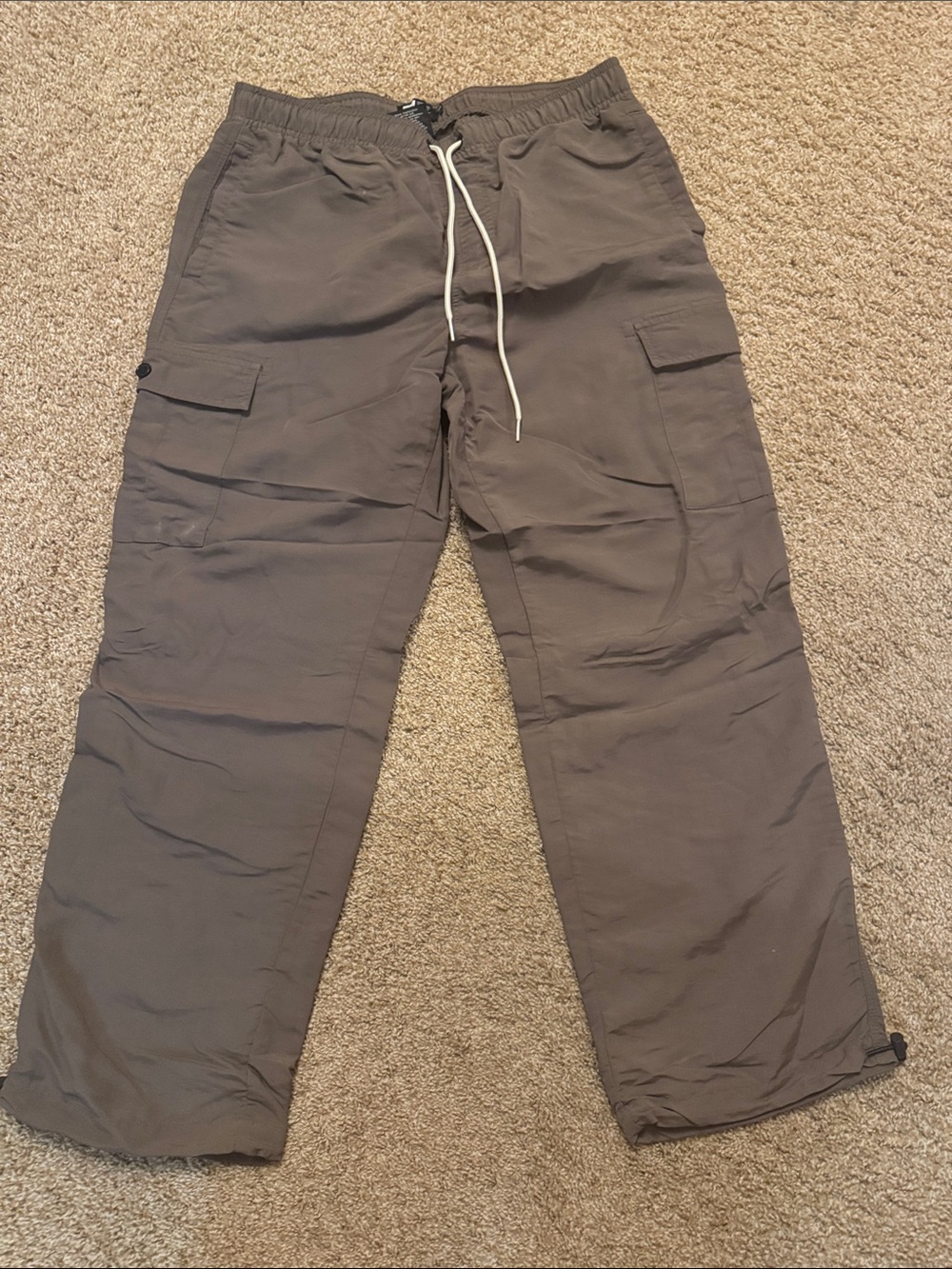 Men's Cargo Drawstring Pants - brown